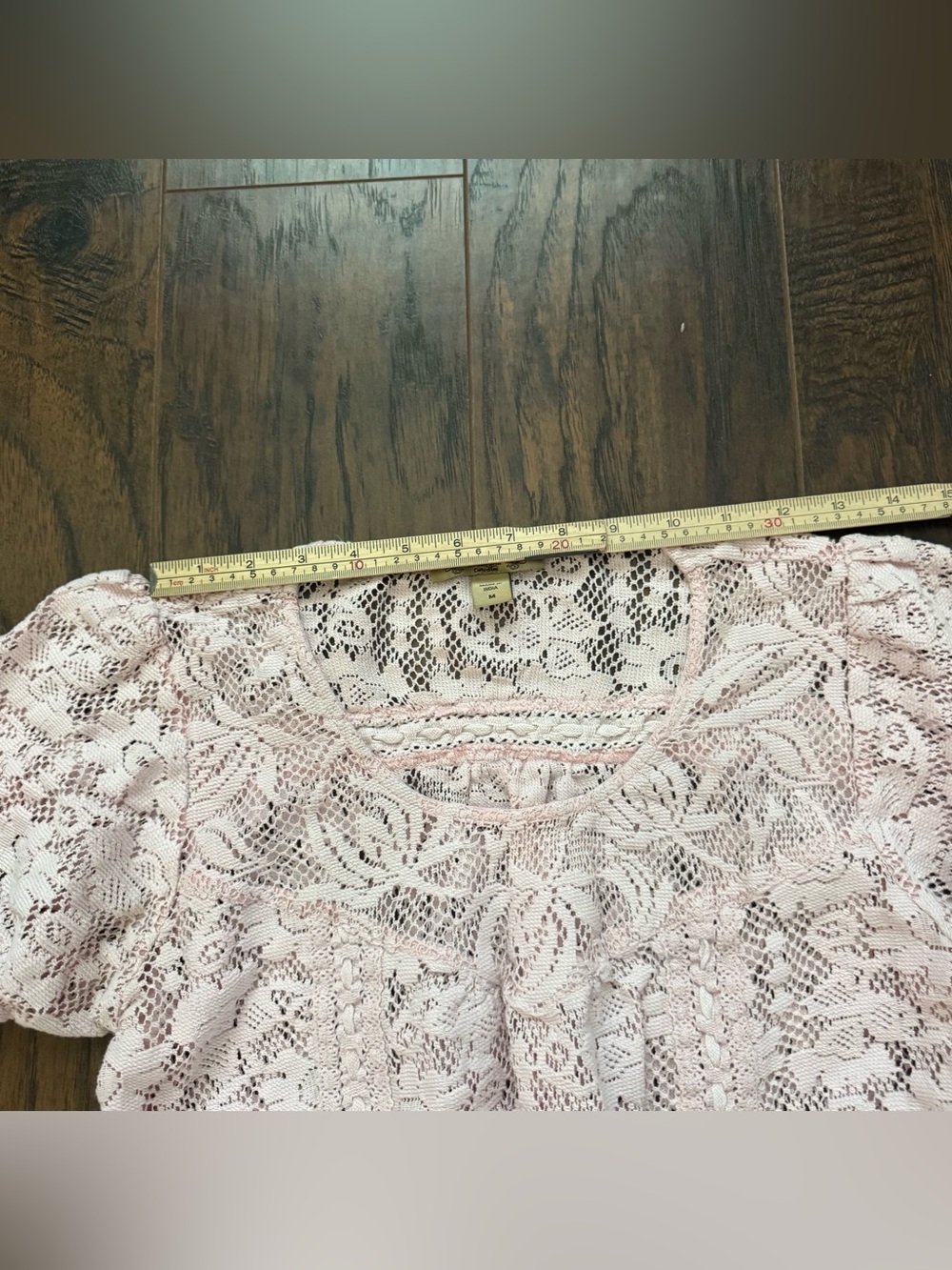 Nine West Vintage America Collection Light Pink Blouse Medium Lace Top - Picture 6 of 9
